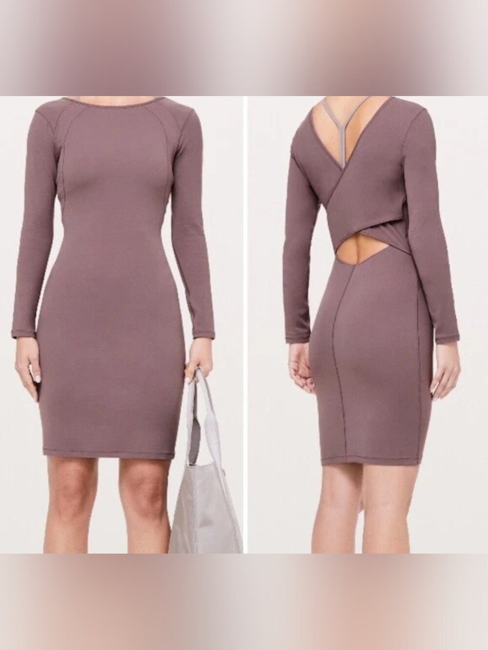 Lululemon Contour Dress In Antique Bark Mauve - Picture 6 of 6